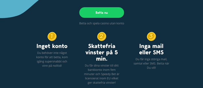 Betta och spela casino utan konto