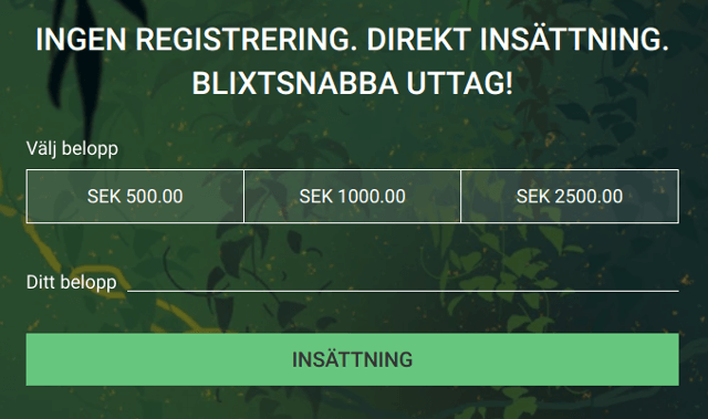 Mango Casino insättning utan konto