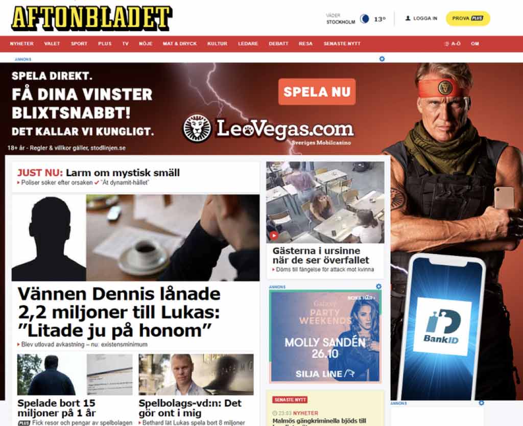 Aftonbladet casino reklam